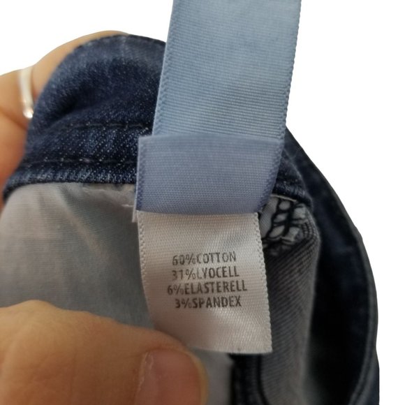 St. John Caviar Womens 8 Blue Dark Wash Denim Mid - Picture 5 of 7